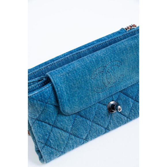 Chanel Denim Fringe CC Crossbody Chain shoulder Bag - Picture 8 of 9